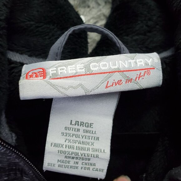 Free Country Jacket Womens Large Gray Hooded Softshell Jacket With Faux Fur Lini - Picture 2 of 7